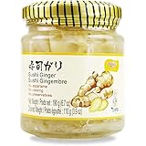 ONETANG No Aspartame Sushi Ginger, White Gari Sushi Ginger Fat Free, HALAL, IFS Food, No Coloring, No Preservatives 6.7oz