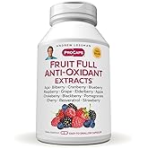 ANDREW LESSMAN Fruit Full Anti-Oxidant Extracts 60 Capsules - 14 Natural Fruit and Berry Extracts. Bilberry, Cranberry, Grape Seed, Pomegranate, Resveratrol, and More. Easy to Swallow Capsules