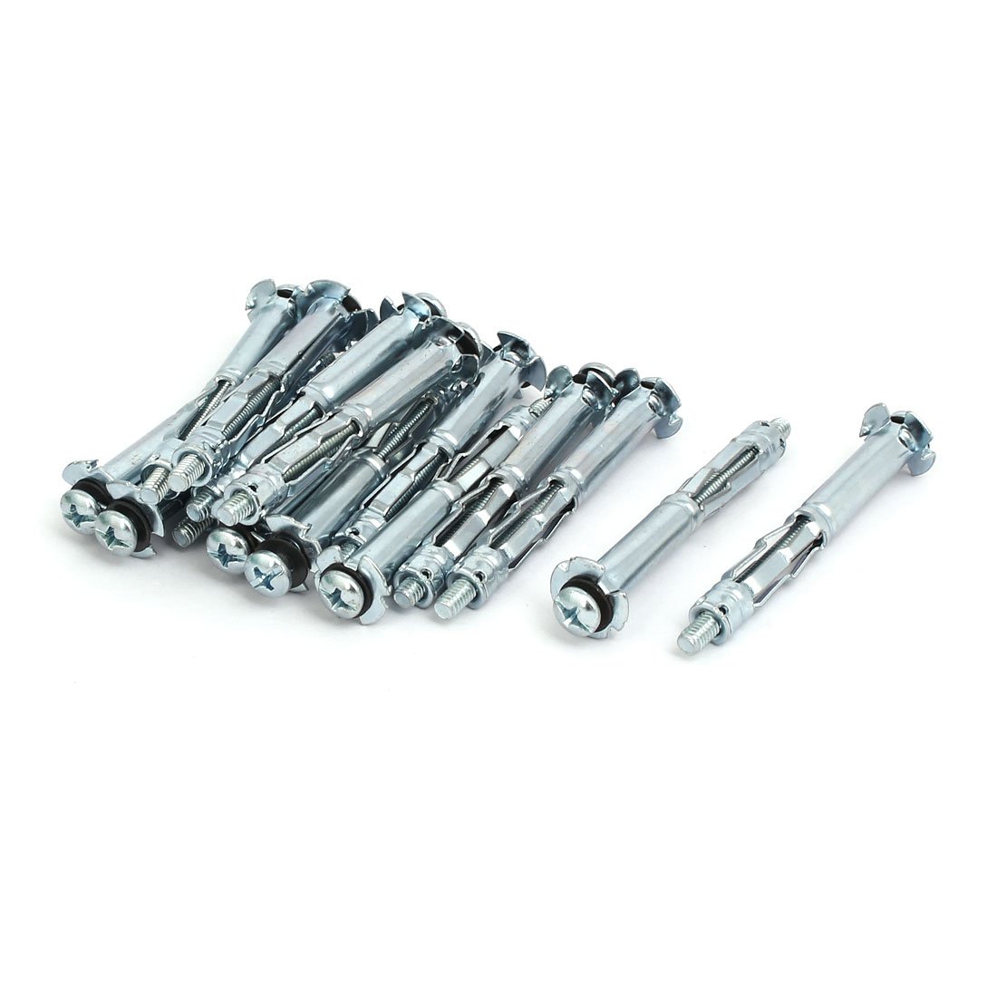 Sourcingmap M4x54mm Expansion Bolt Sleeve Anchor 15pcs for 18mm-23mm Hollow Wall