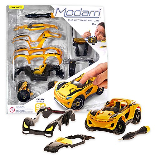 Modarri Delux S1 Stinger Car Build Your Car Kit Toy Set - Ultimate Toy Car: Make Your Own Car Toy - For Thousands of Designs - Real Steering and Suspension - Educational Take Apart Toy Vehicle