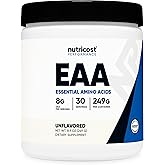 Nutricost EAA Powder 30 Servings (Unflavored) - Essential Amino Acids - Non-GMO, Gluten Free, Vegetarian Friendly