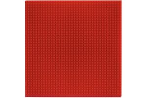 SlabDreamLab 12"X12" Slab Lite Baseplate for All Major Building Bricks and Blocks (Flame Red, Single)