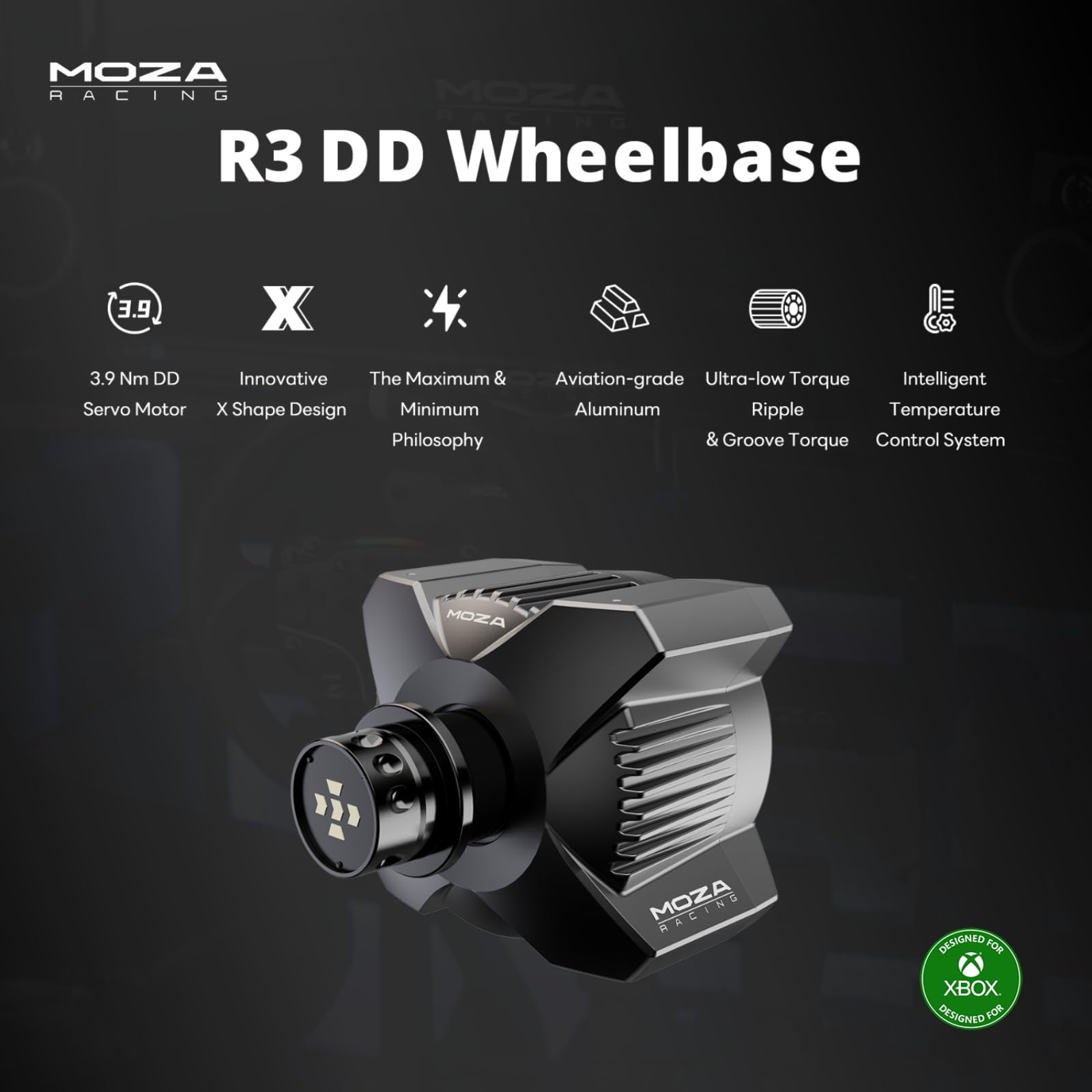 MOZA R3 Racing Wheel and Pedals Bundle for Xbox & PC,Powerful 3.9Nm DD Servo Motor with Aviation-Grade Aluminum Construction,Durable ISF PU Grips 11-inch Racing Wheel