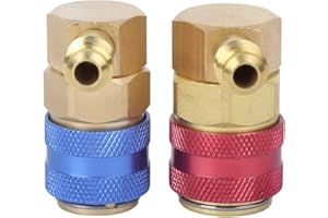 Air Conditioning Quick Coupler, 90 Degree Air Conditioning Connector Adapter Accessories Not Adjustable AC Manifold Gauge Hos