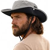 TOP-EX Wide Brim Mesh Sun Hat for Men and Women, UPF 50+ Water-Resistant | Recycled nylon, mesh airflow, dark underbrim reduces glare, chin cord, sunglasses slots, 3.15 oz build, sizes fit 21.6-26 in