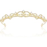 Vovii Gold Tiaras and Crowns for Women, Rhinestone Princess Crowns for Women Girls, Small Gold Tiara Crown Headband for Women Halloween Costume Party Prom Bride Birthday
