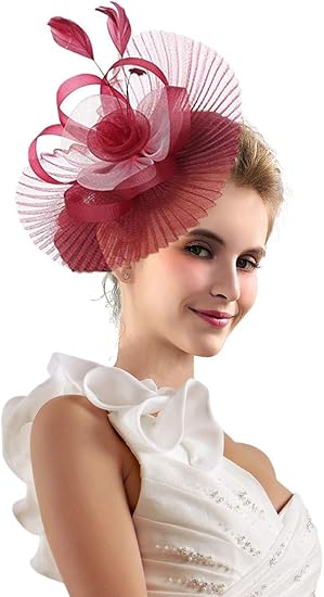 burgundy hats and fascinators