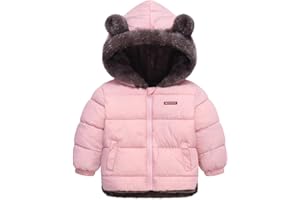 Fairy Baby Infant Baby Winter Coat Cute Teddy Bear Hooded Jacket Warm Fleece Outerwear Windproof Toddler Boys Girl 6M-4T