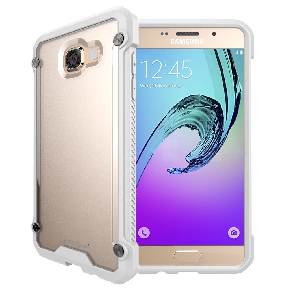 TECHGEAR Galaxy A3 2016 Case - [Fusion Armor] Slim Hybrid Bumper Case, Shockproof, TPU Protective Case Compatible with Samsung Galaxy A3 2016 Case (SM-A310 Series) (Frost/White)