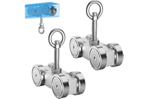 EASGIU 4 Wheel Trolley Assembly Roller Trolley - Silent M10 Bolt and Nuts - Use with 1-5/8" Wide Strut (Silver-2 Set)