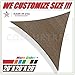 ColourTree 20' x 20' x 20' Brown Triangle TAPT20 Sun Shade Sail Canopy Mesh Fabric UV Block UPF50 - Commercial Heavy Duty - 190 GSM - 3 Years Warranty (We Make Custom Size)