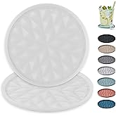 Wingcases Silicone Coasters for Drinks[2 Pack for Office]- Cup Mat for Tabletop Protection-Non-Slip, Non-Stick, Coffee Table Decor, Great Gift for Any Occasion, Semi Transparent