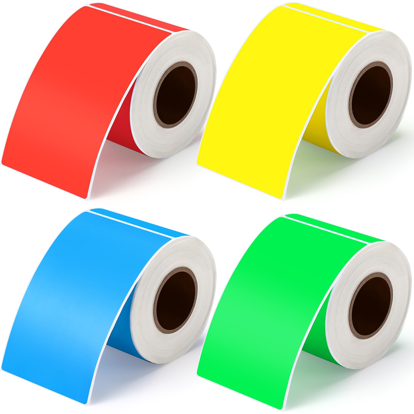 Photo 1 of Marspark 1000 Pieces 3 x 5 Inch Rectangle Color Coding Labels, Rectangular Colored Sticker Adhesive Color Label Stickers Tags for Inventory Organize, File Classification, Moving Box (White)