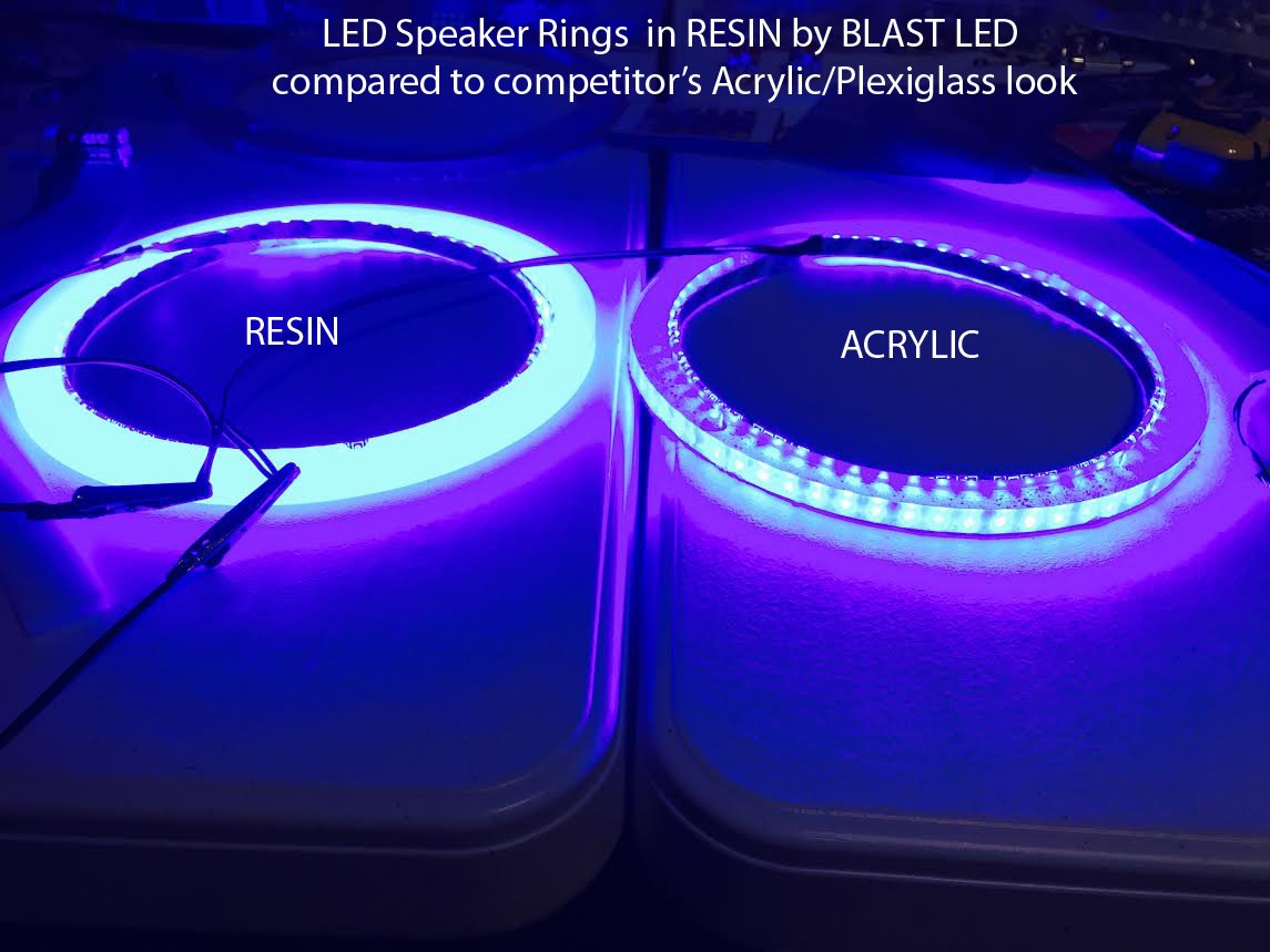 BLAST 2pc LED - LED Speaker Light Rings for JL Audio Marine 7.7 M770 MX770 Speakers - PRE-DRILLED for 6 Screw Holes