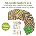 Creativity for Kids Origami Kit, 60 Bright Origami Papers, DIY Arts & Crafts for Kids, Neon Origami Animals, Video Tutorial Online (Ages 7-12+)