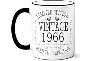 1966 60th Birthday Gift Ideas Mug for Women and Men Ceramic Coffee Mugs AnniversaryPresents for Him, Her, Husband or Wife 60 