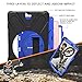 Galaxy Tab S3 9.7 Case Cover, BRAECNstock Hybrid Protective Shield Case Cover w/ Palm Handstrap/ Shoulder strap for Samsung Galaxy Tab S3 9.7 T820 (Black/Blue)
