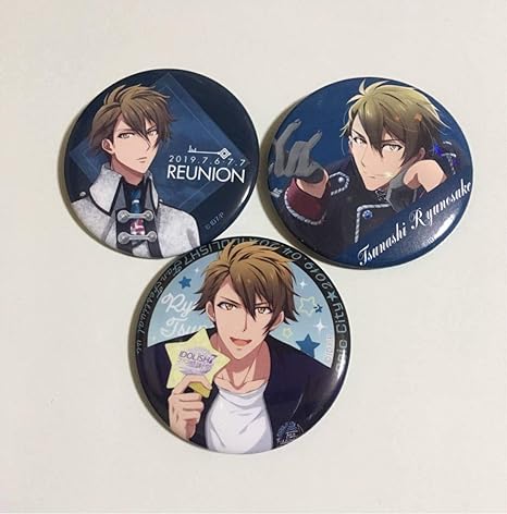 Amazon アイドリッシュセブン 十龍之介 缶バッジ 3点セット アイナナ ナナライ Trigger Reunion ファン感謝祭 Heavenly Visitor Hv グッズ アニメ 萌えグッズ 通販