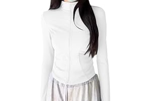 Women Active Jacket UPF 50+ Sun Protection Shirts Lightweight Stand Collar Full Zip Long Sleeve Yoga Cropped Jackets