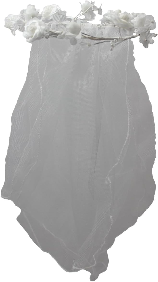 Religious GiftsGirls Floral Crown First Communion Veil Catholic Christian Religious Head Band