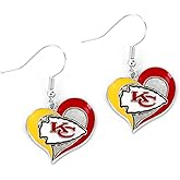 NFL Swirl Heart Earrings