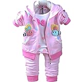 Yao 6M-3Y 3pcs Baby Girl Casual Hoodie Jacket