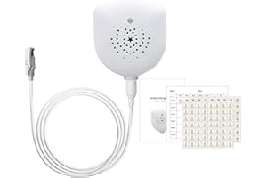 STEHEALTH Bedwetting Alarm for Boys, Girls & Older Kids - 3-Mode Adjustable Volume Pee Alarm, Reusable Sensor with Vibration/Sound Combo, Potty Training Solution for Kids/Teens,USB Charging(White)