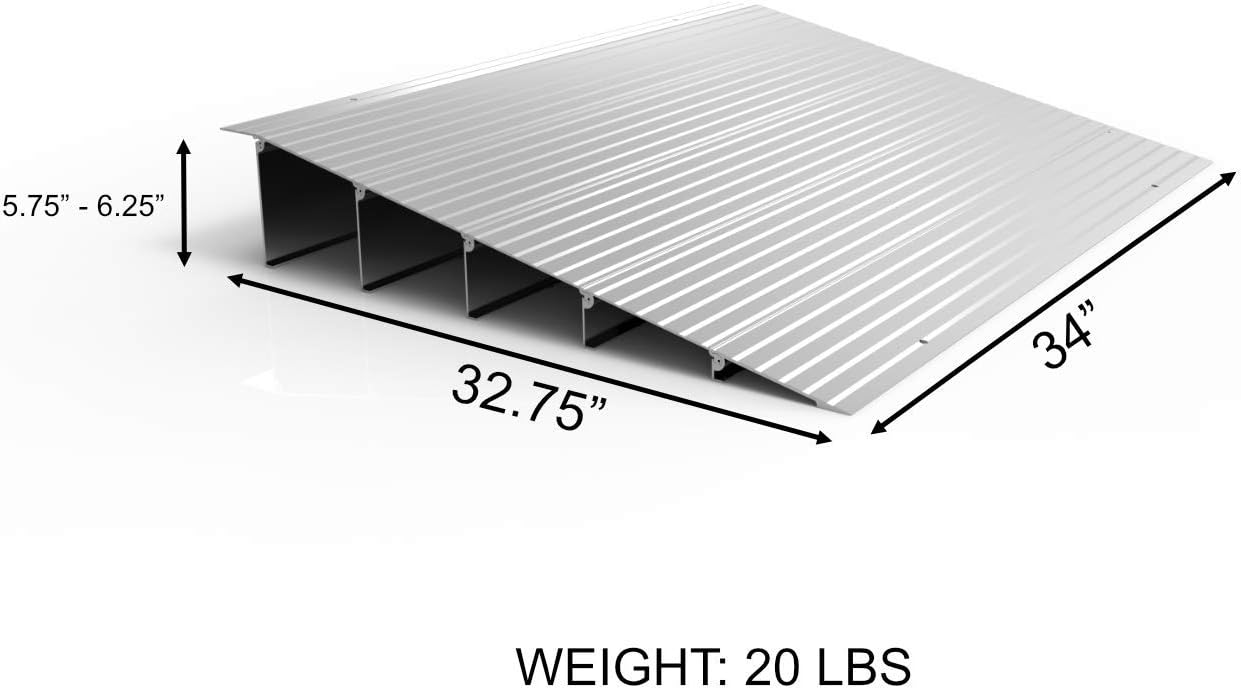 EZ-ACCESS TRANSITIONS Modular Aluminum Entry Ramp, 6" Rise: Health & Personal Care