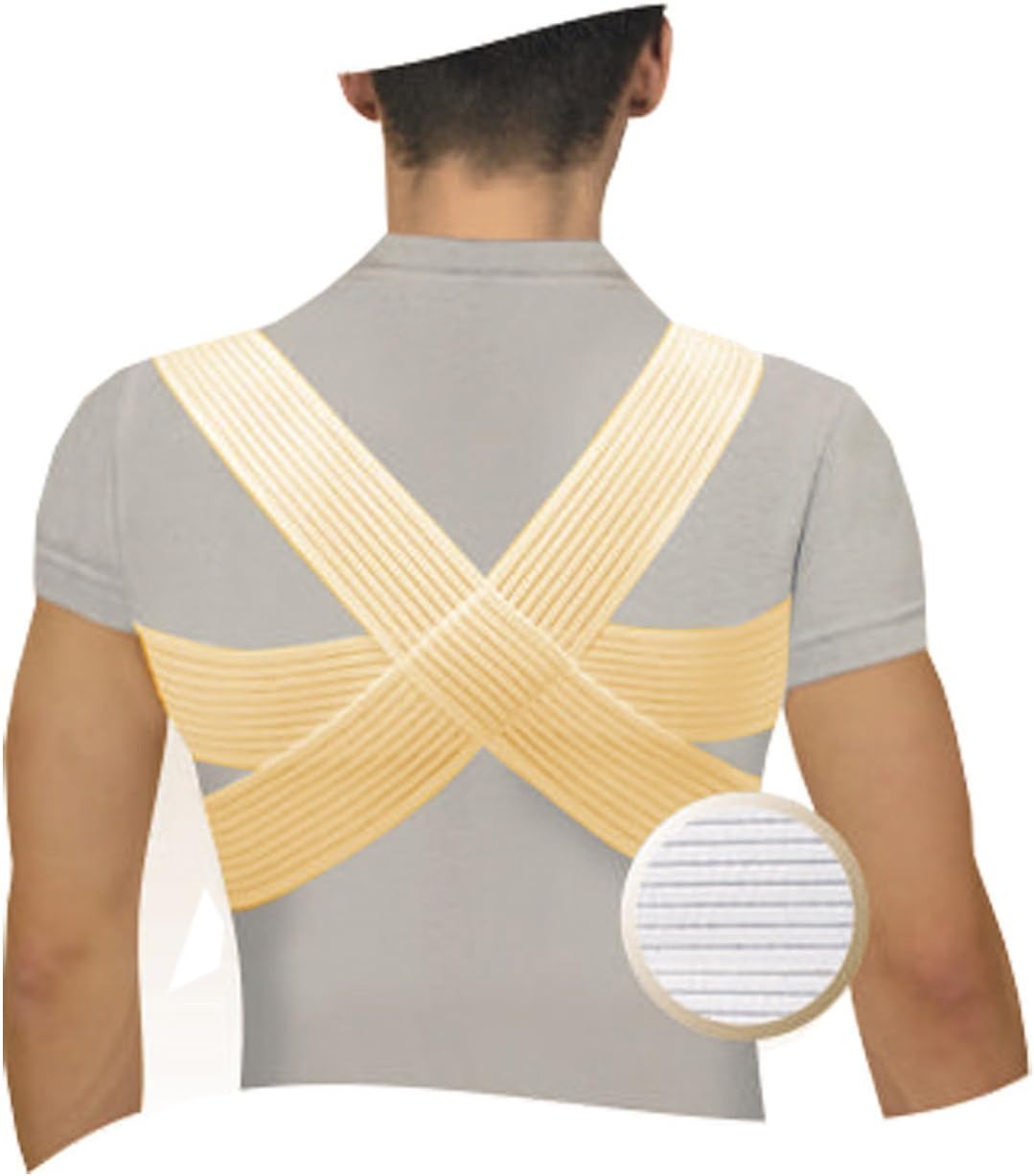 Deluxe Posture Corrector Shoulder & Back Support Brace, Unisex Medical Band, Clavicle Splint Belt (Medium)