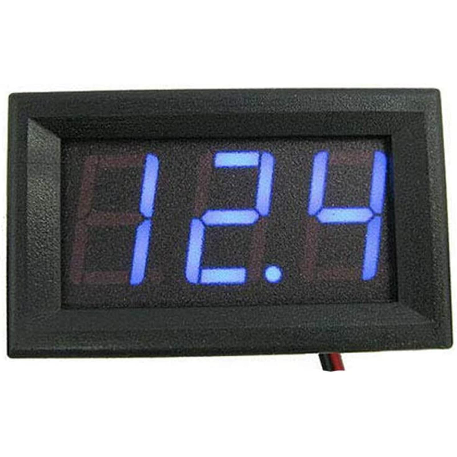 MACHSWON Digital Voltmeter LED Digital Display Panel DC 5.00-30V Voltage Meter 0.56-inch DC Voltmeter for Car and Motor Blue