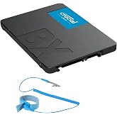 Crucial BX500 4TB 3D NAND SATA III 2.5" Internal SSD, Bundle with Green Extreme 6' Anti-Static Wrist Strap