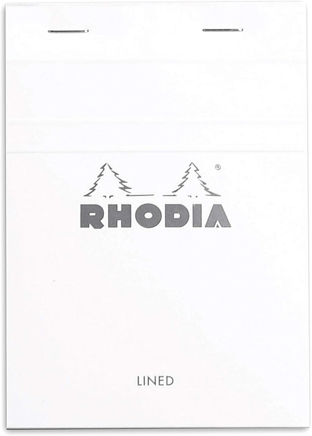 RHODIA 13601C, Stapled Notepad N°13 White, A6, Lined, 80 Detachable Sheets, White Clairefontaine Paper 80 g/m, Soft