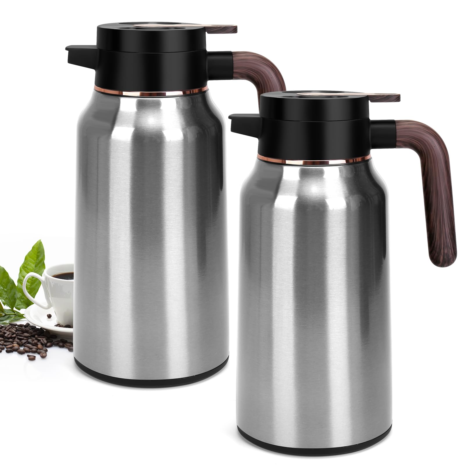 68oz thermal coffee carafe, stainless steel carafes for hot liquids 24 hours, insulated coffee caraf