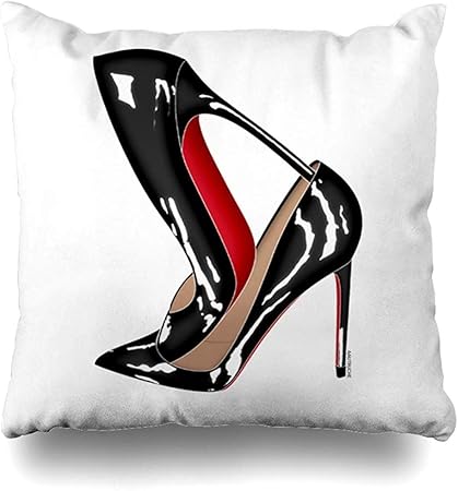 black stiletto heels red bottom