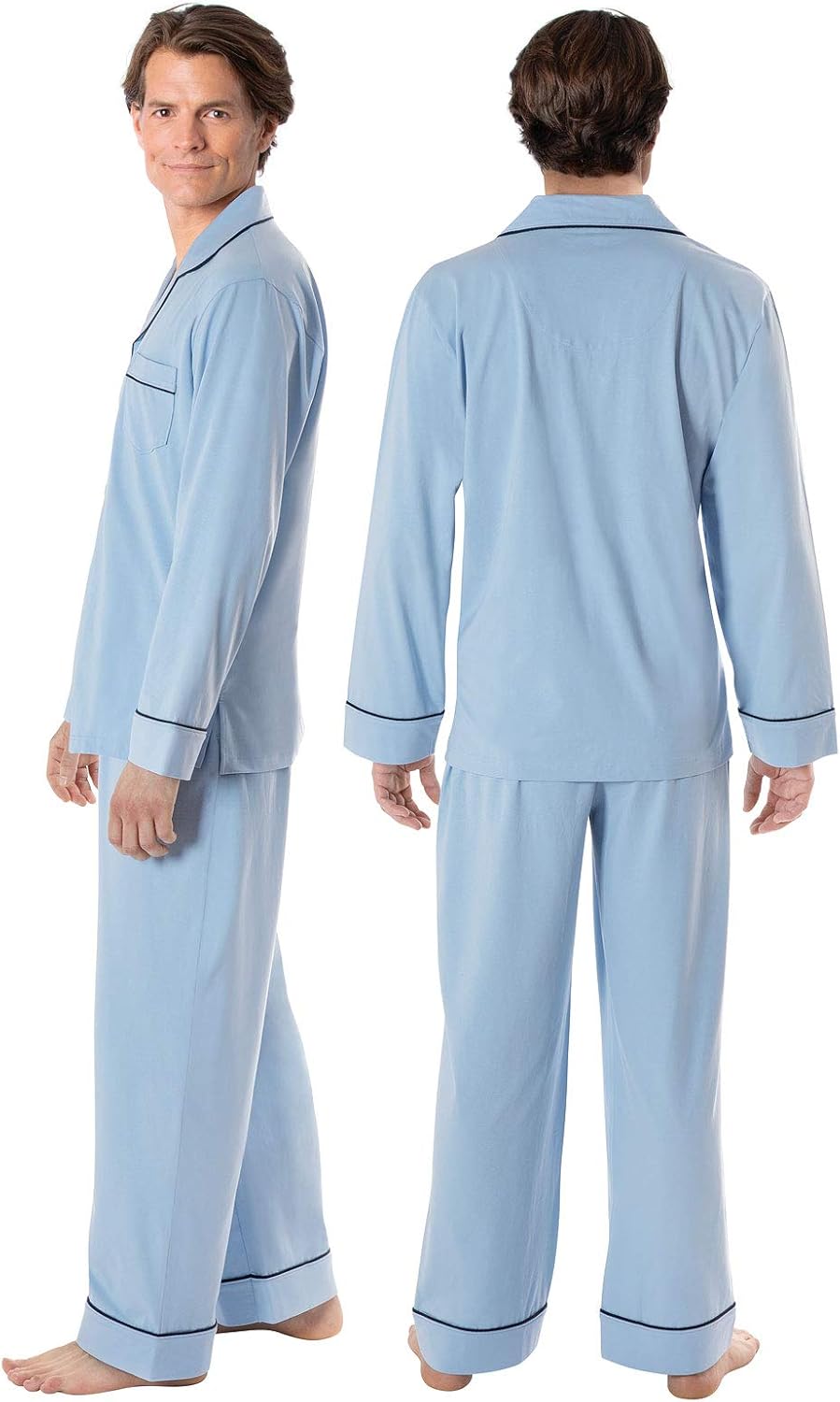 PajamaGram Classic Mens Pajamas Cotton - Men Pajamas Set at  Men’s Clothing store