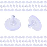 BEADNOVA Earring Backs for Studs 240pcs Earring Backings Stoppers Pierced Ear Backings Clear Rubber Bullet Clutch Plastic Locking Ear Backs for Posts