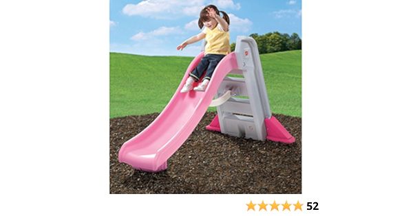 pink garden slides