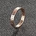 JSEA Womens Stainless Steel Cz Roman Numeral Rings Bands Openwork Rose Gold