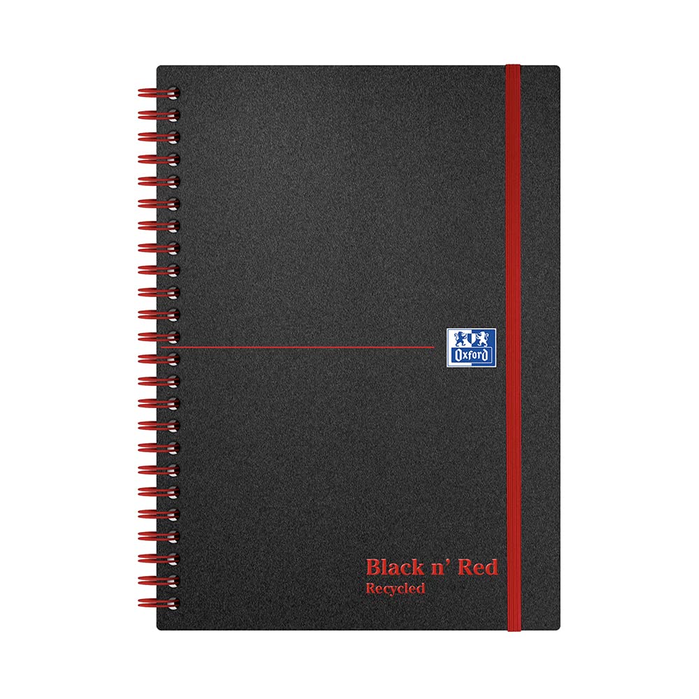 Black n' Red A5 Recycled Twinwire Poly Cover Notebook - Black/Red