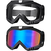 KINGBIKE Dirt Bike Goggles ATV Motorcycle Goggles 3&2 Pack Motocross Windproof MTB Goggle for Youth Adults Men Women