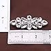 Santfe Fashion Crystal Rhinestone Flower Shoe Buckle Shoe Clips for Bridal Wedding Party Shoe Decoration (Silver)