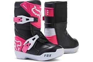 Fox Racing Kid's Comp Motocross Dirt Bike Boots, Black/Pink, 10