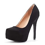 DREAM PAIRS Womens High Heel Plaform Dress Pump