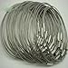 5pcs Key Ring Keychain Aircraft Cable Wire Stainless Steel Gear