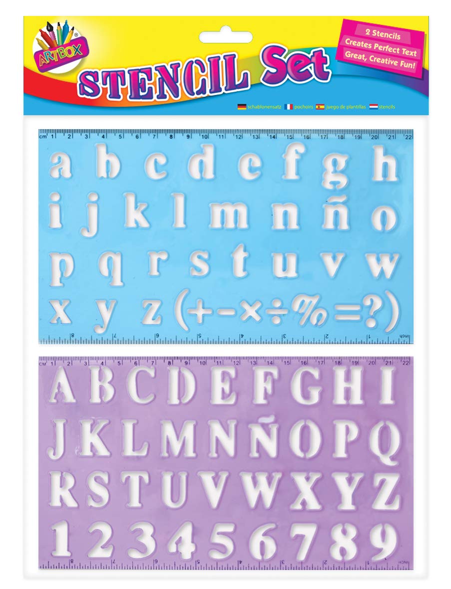 Art Box Box Alphabet Stencil Set, 1071