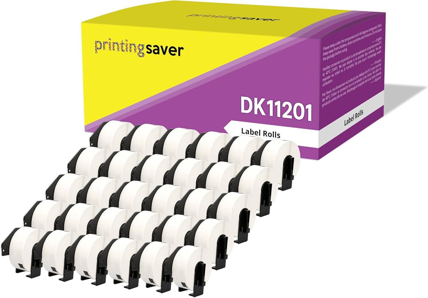 Printing Saver 30 Replacement Brother DK11201 Standard Address Labels for P-Touch QL-500 QL-550 QL-570 QL-700 QL-800 QL-810W QL-820NWB QL-1050 QL-1100 (29 x 90 mm)