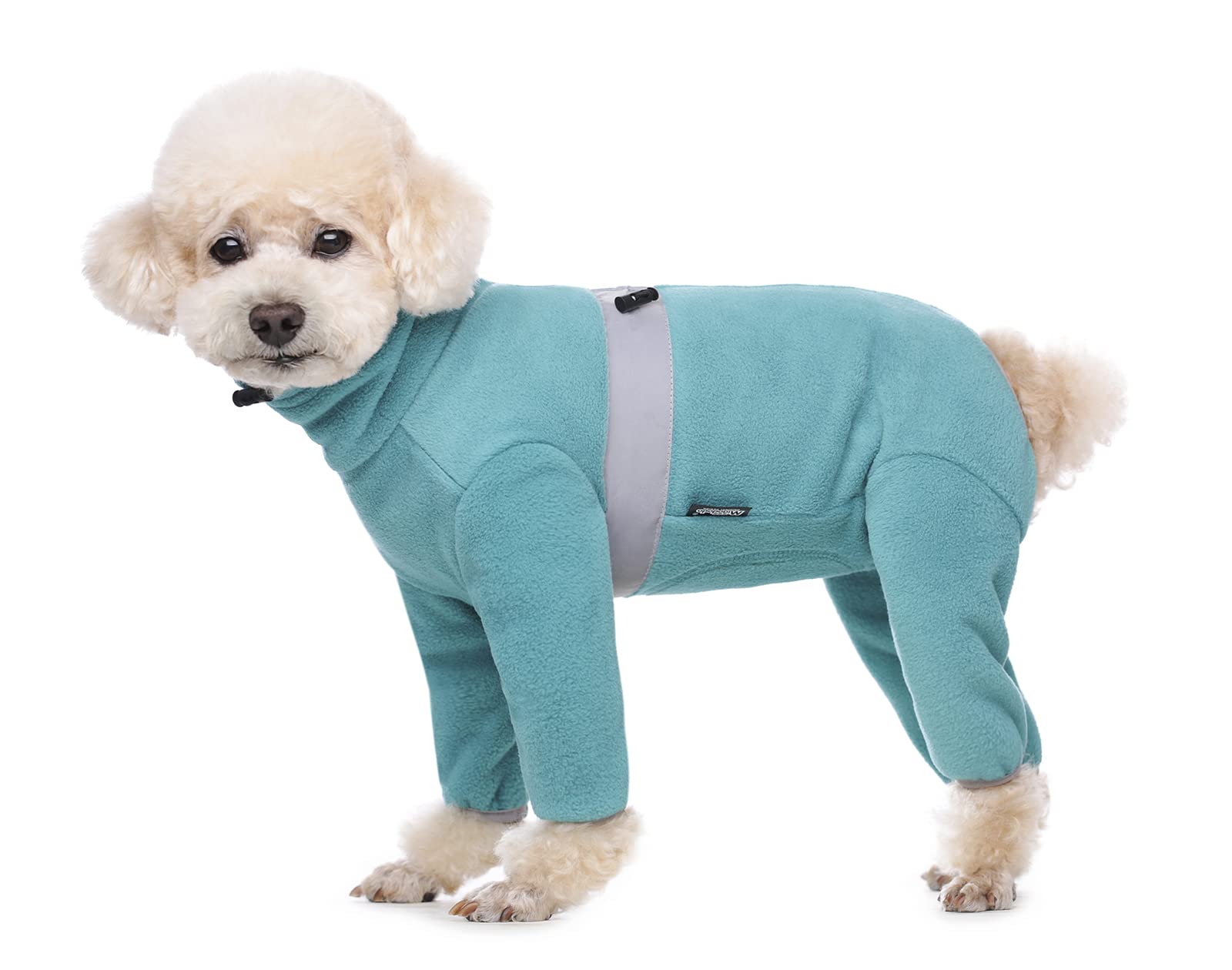 BT Bear Winter Dog Coat,Adjustable Pet Warm Onesie Thickens Warmth Fleece Jumpsuit Clothes Pajamas Costume Apparel for Small Dogs Medium Dogs (Lake blue, XL) — image 1