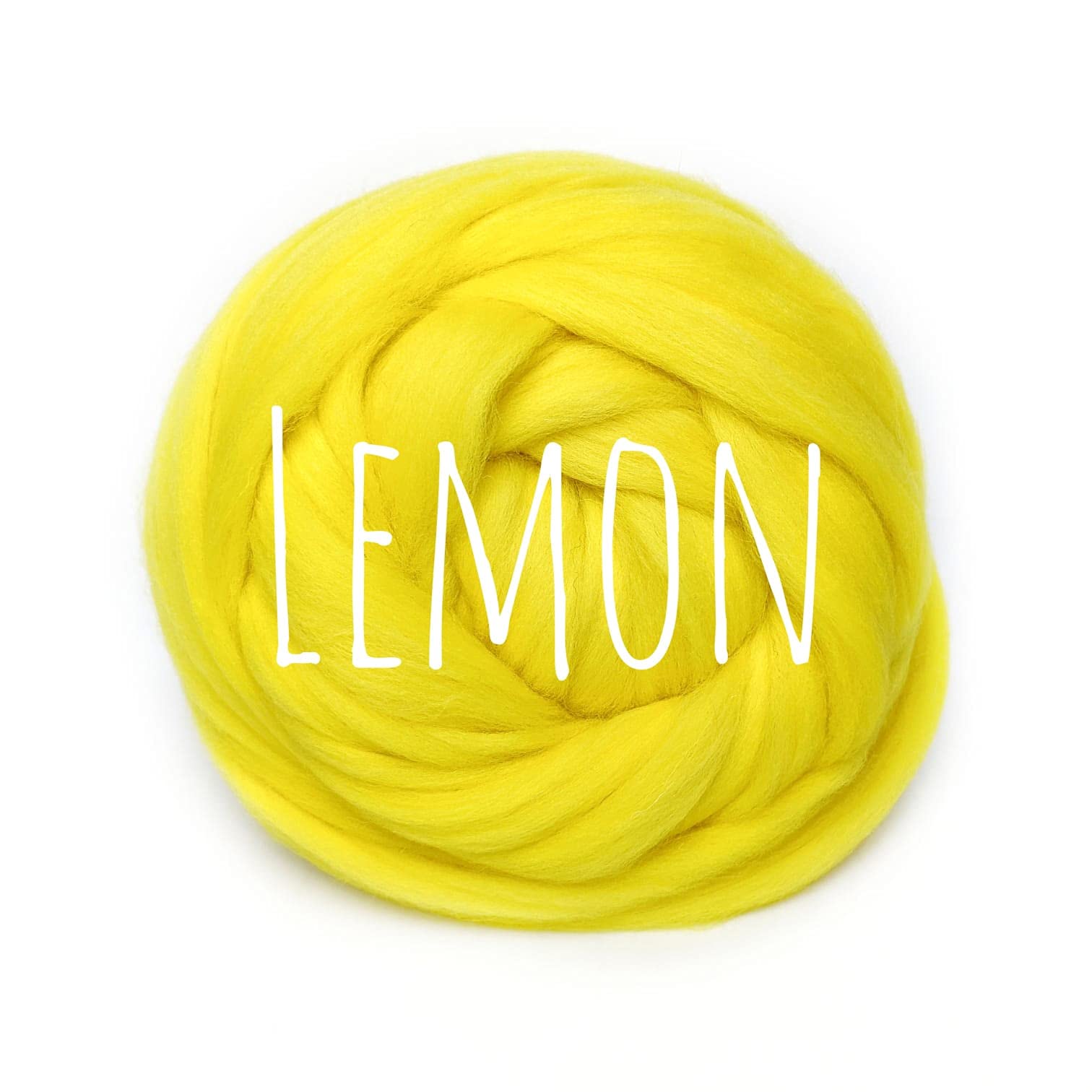 Chunky Wool - for arm Knitting Chunky Blanket Weaving Felting Jumbo Yarn Giant Wool Soft - 50g (0.11lb) (Lemon) — image 1
