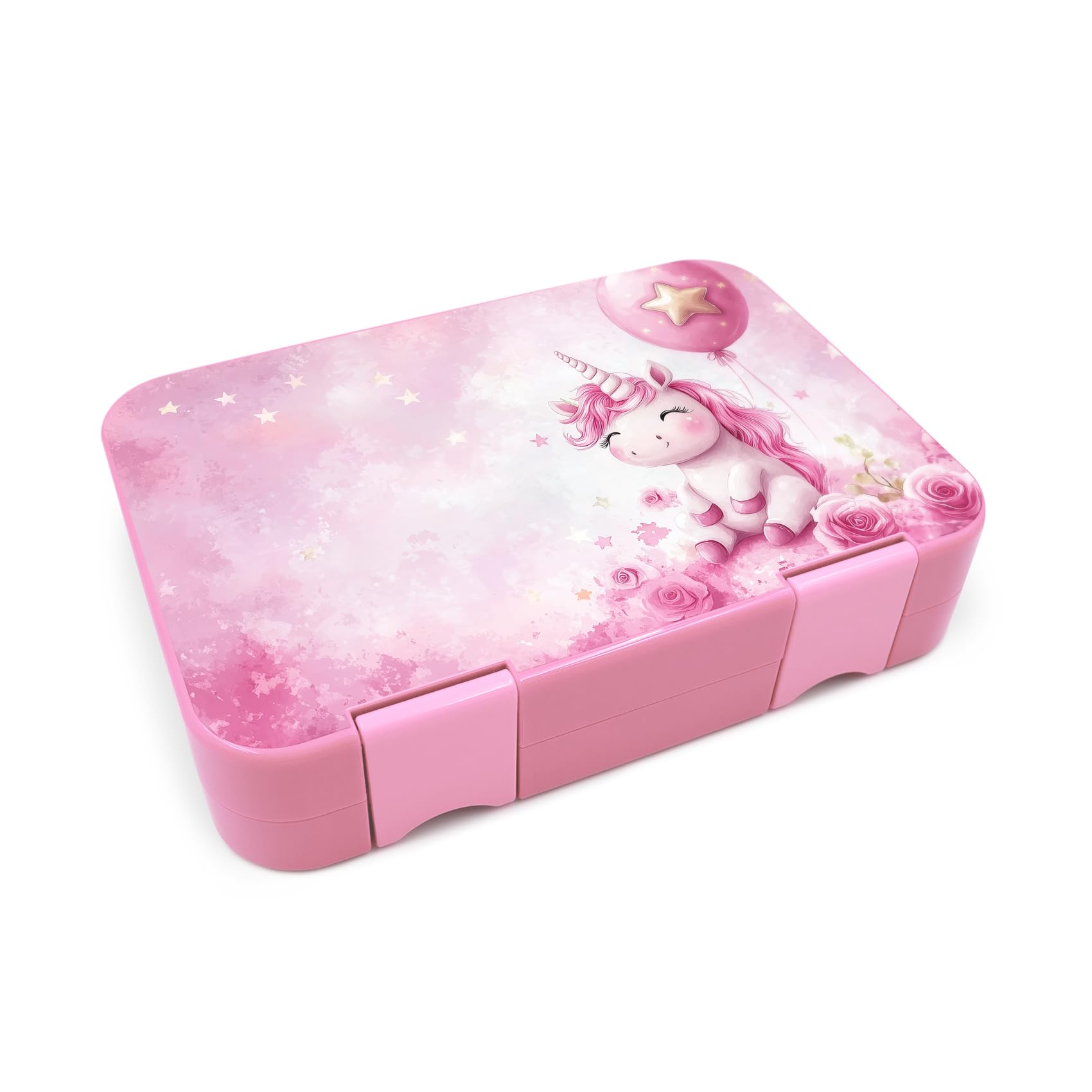 yabaduu Design Protective Film for Lunch Box Schmatzfatz Junior Perfect Fit 20.45 x 14 cm Children's Lunch Box Sticker Matte Sticker Accessory Lunch Box (Y047-02 Unicorn, No Name of Your Choice)