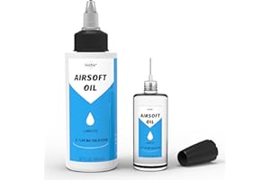 QUCSHIP 100% Silicone Air Gun Oil 2 oz & 1 oz Needle Oiler Airsoft Oil, Multi-Purpose Airsoft Chamber Lube, All Purpose Silicone Lubricant Oil for All Airgun